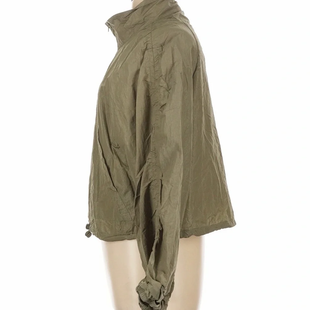 Olive Green Jacket Windbreaker - Picture 4 of 6